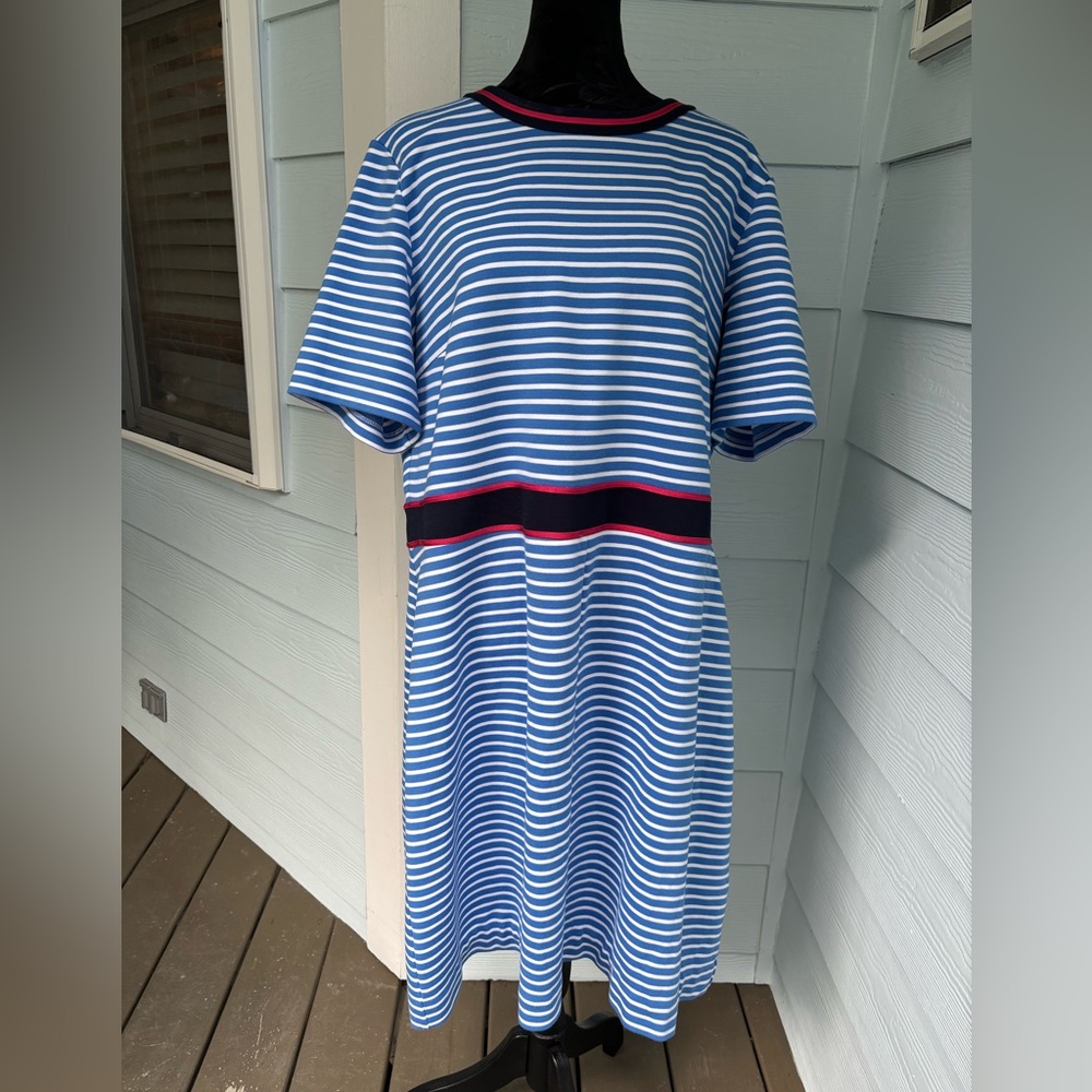 XXL Draper James blue stripe dress